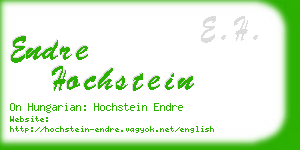 endre hochstein business card